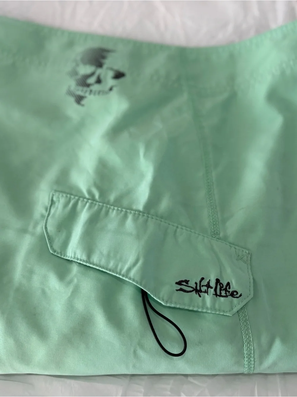 Salt Life Mint Green Swim Trunks with Black Waistband